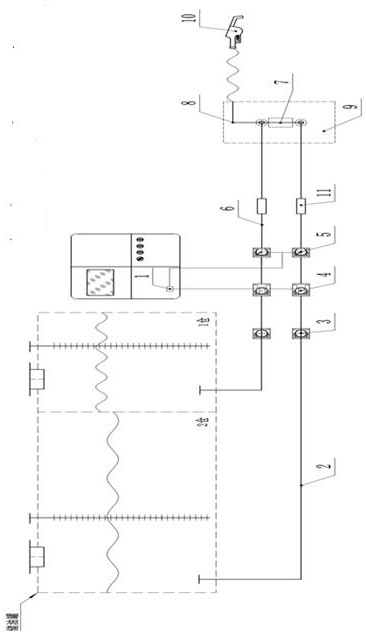 Mixing proportion oil discharging system