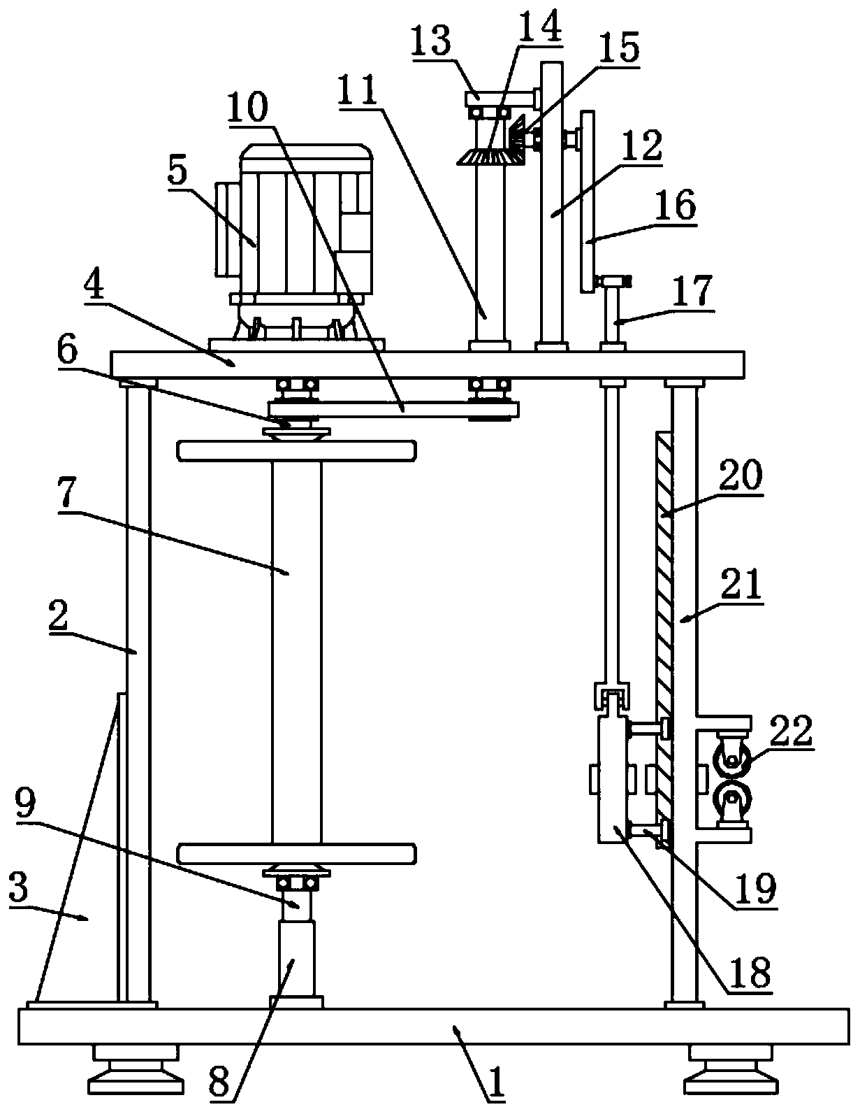 Winding device for uniformly winding enameled wire