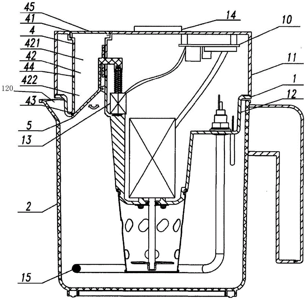 Food processor with post-fermentation function and preparation method of fermentation raw pulp