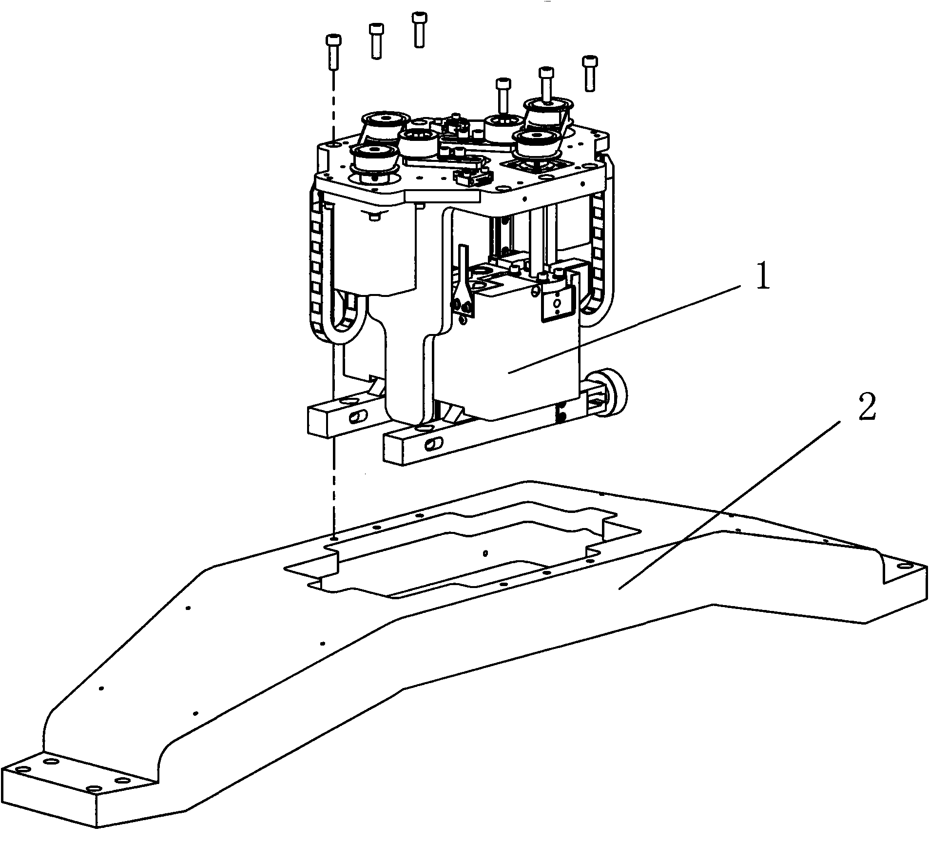 Contact sensing scarper mechanism and full automatic vision printer