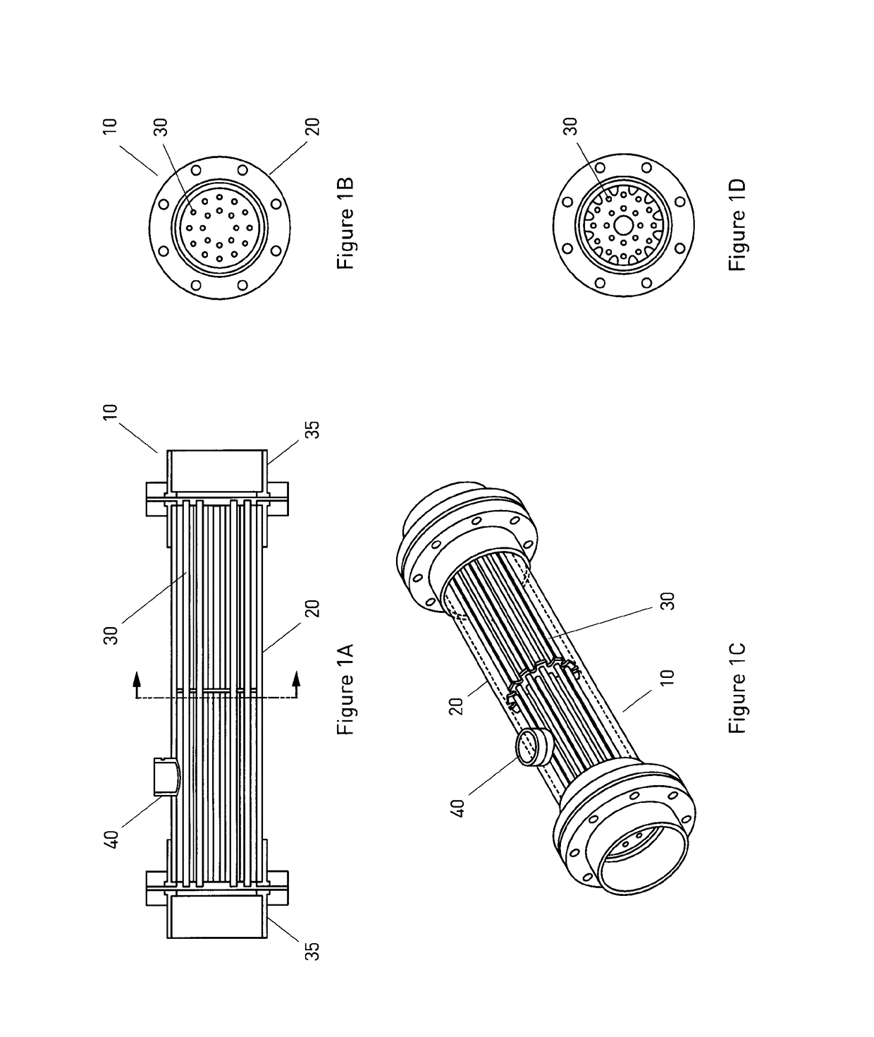 Tubular member with spiral flow