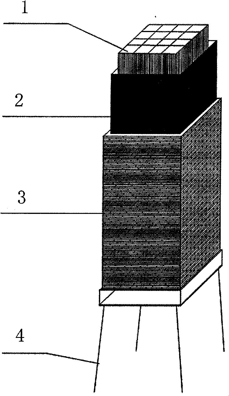 Molding construction method of large-scale equipment foundation deep reserved foundation bolt hole