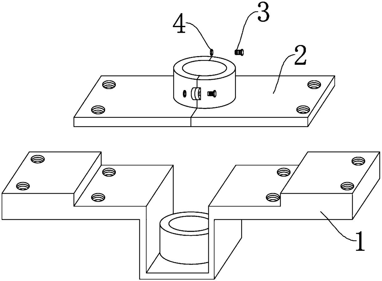 A mounting base for a ground terminal of an electronic device