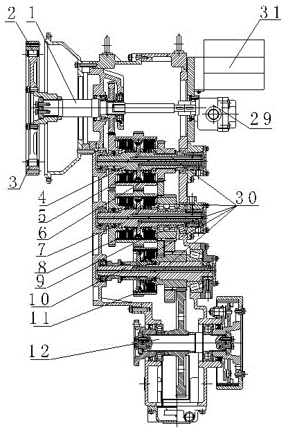 A multi-gear road mechanical gearbox with flexible shifting