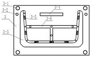 Injection mold for automobile door frame