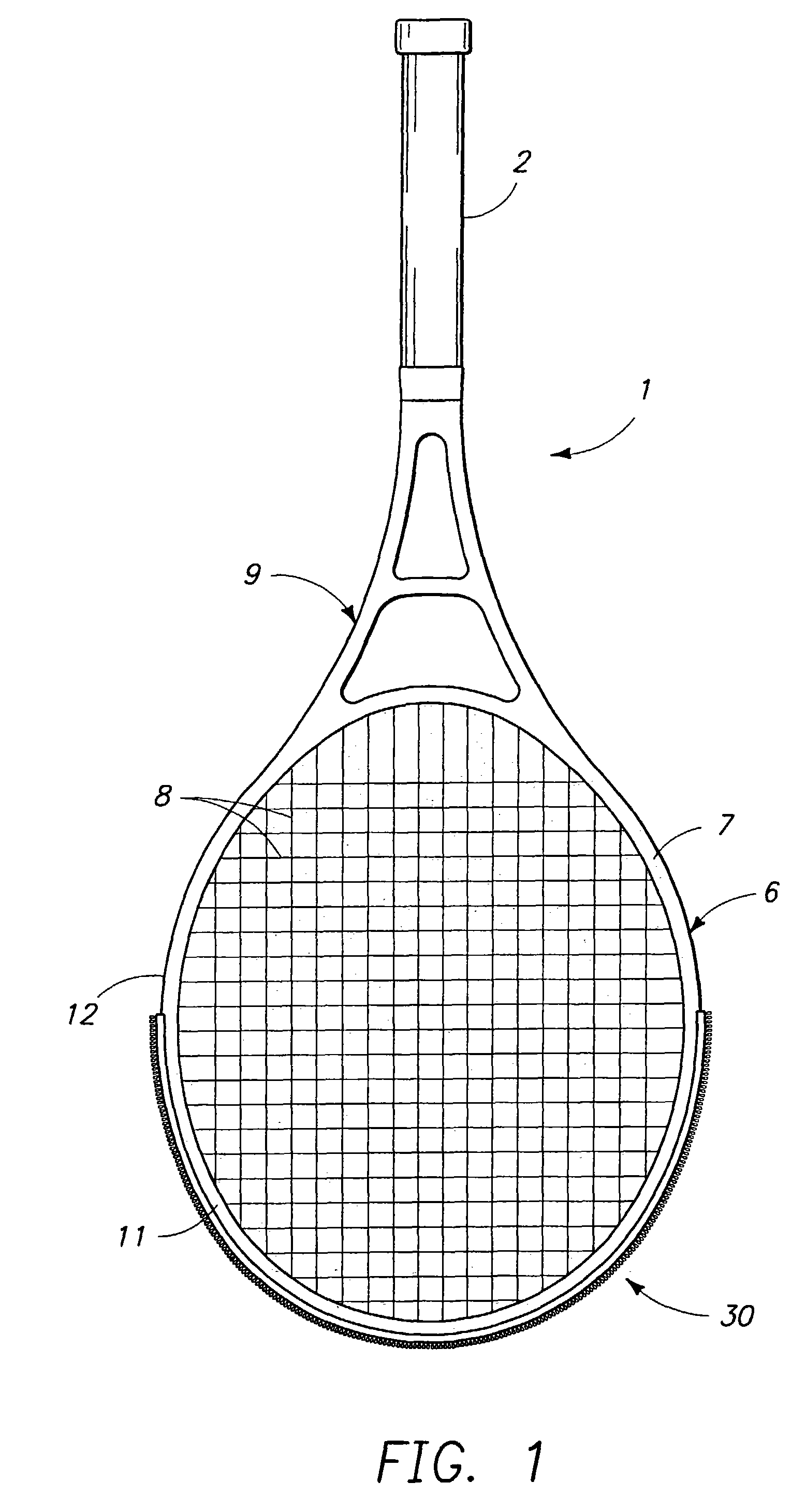 Tennis racquet equipped with a tennis ball retriever
