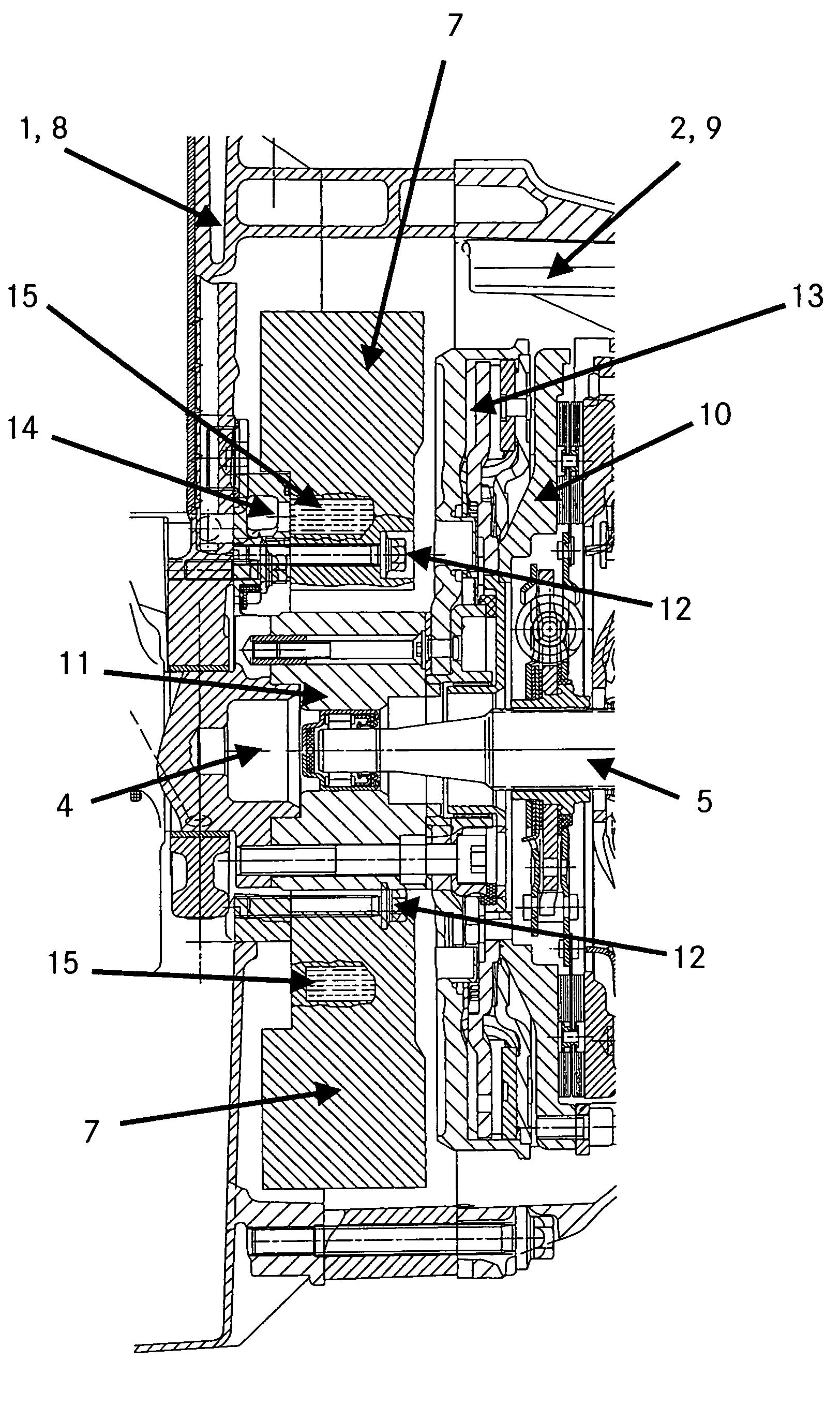 Drive system for a motor vehicle comprising an electric machine