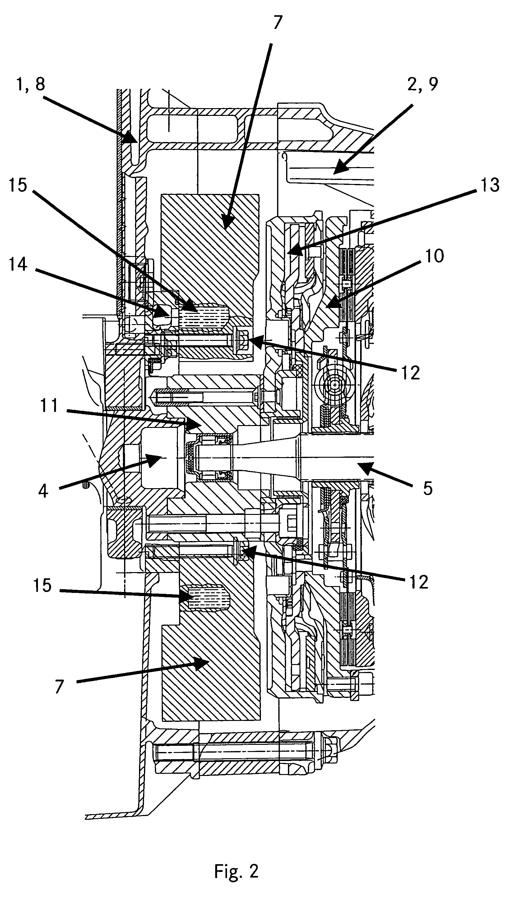 Drive system for a motor vehicle comprising an electric machine