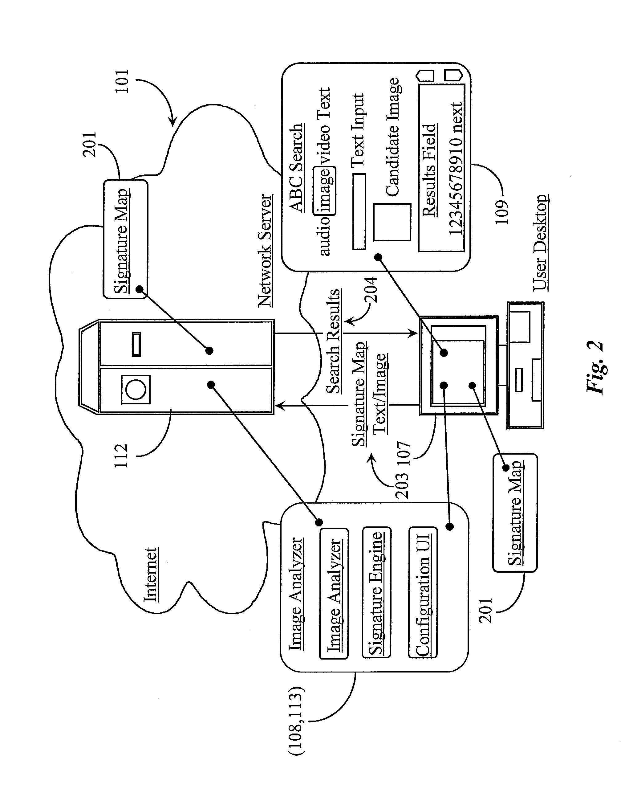 Method and Apparatus for Searching Images through a Search Engine Interface Using Image Data and Constraints as Input