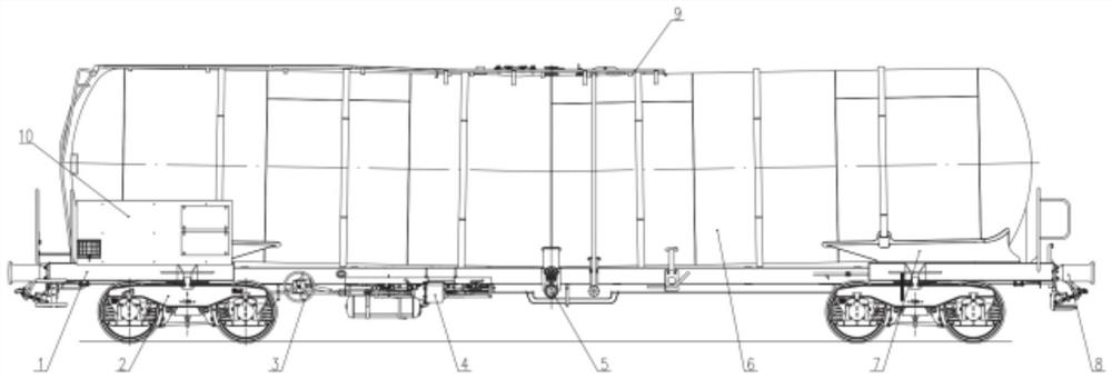 Railway tank car body and railway tank car