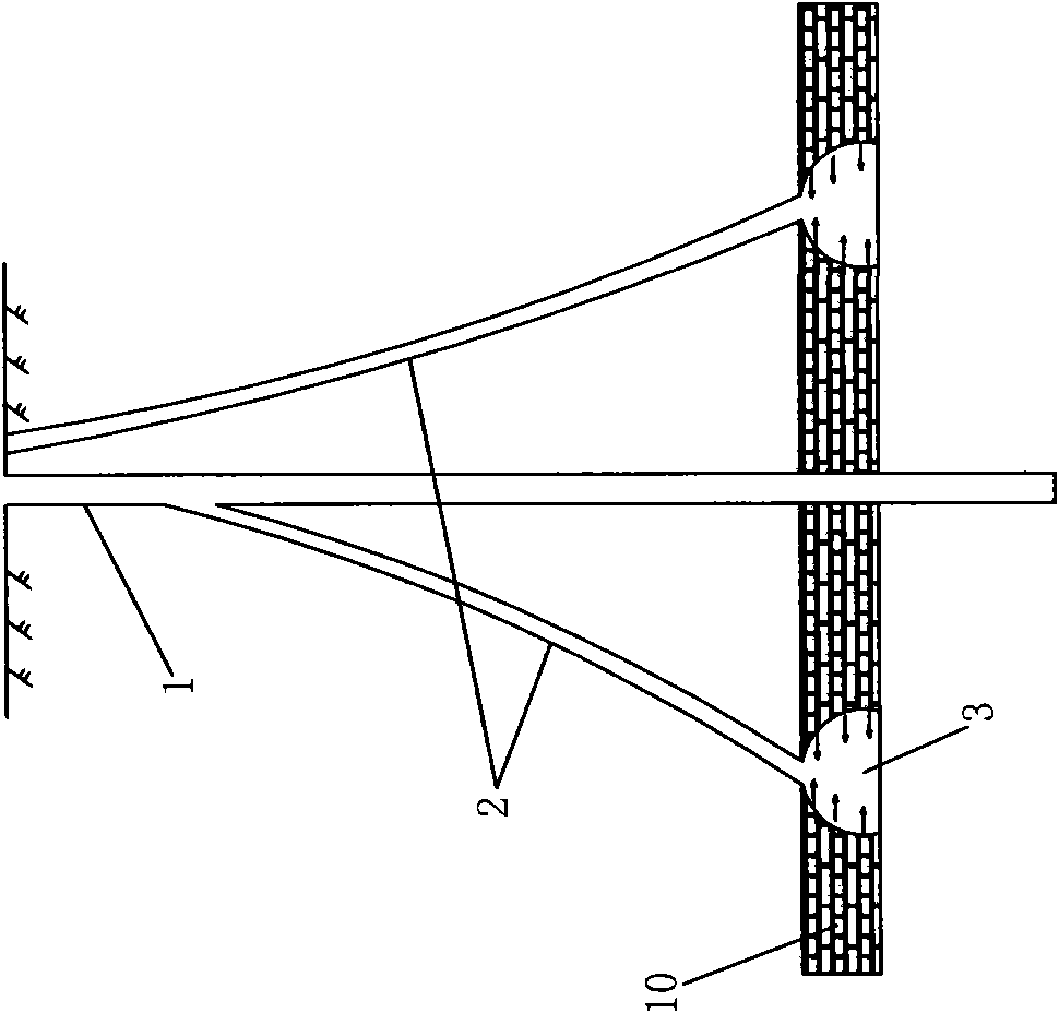Ground stereoscopic discharge and mining method of coal bed methane
