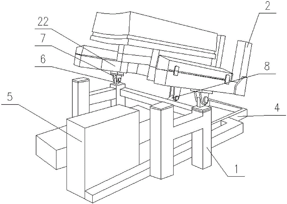 Segment capping module turnover device of subway tunnel