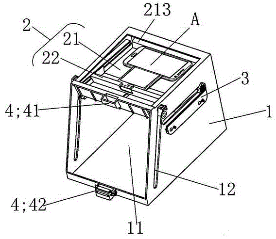 A storage device for automotive electronic equipment