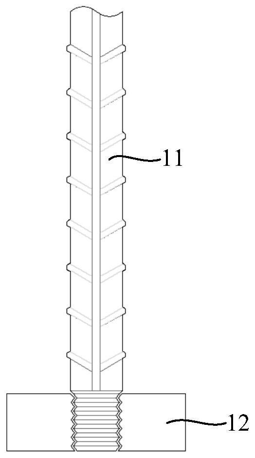Anti-punching reinforcing steel bar structure and construction method thereof