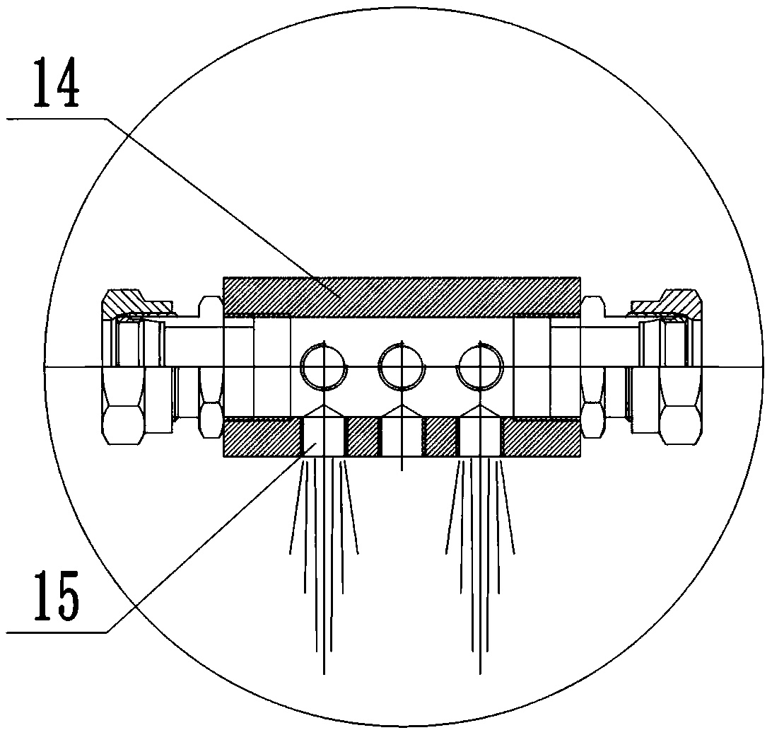 Speed reducer lubrication discharge pipe structure