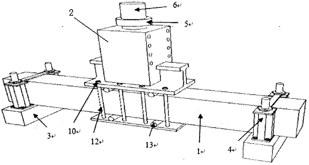 Low-cycle reciprocating test device for concrete member