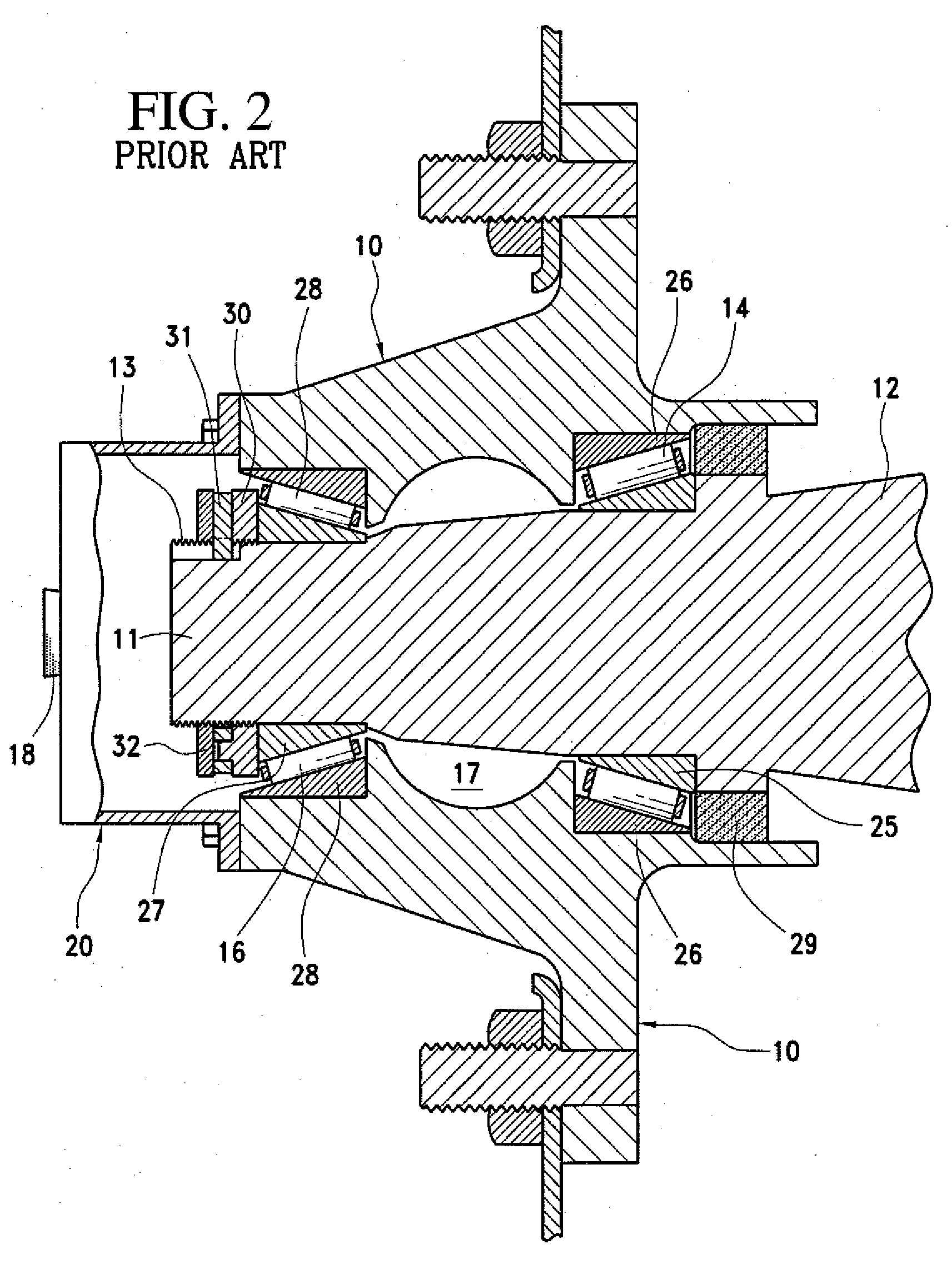 Wheel and other bearing hubs safety restraint devices, locks and visual warning indicators