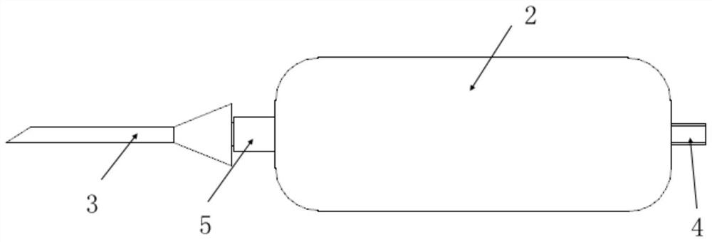 Push type gas injection device and glass cutting system thereof