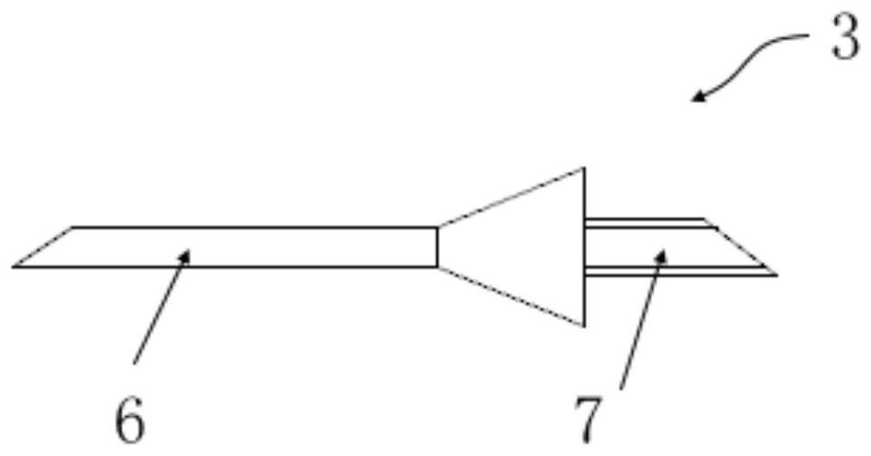 Push type gas injection device and glass cutting system thereof