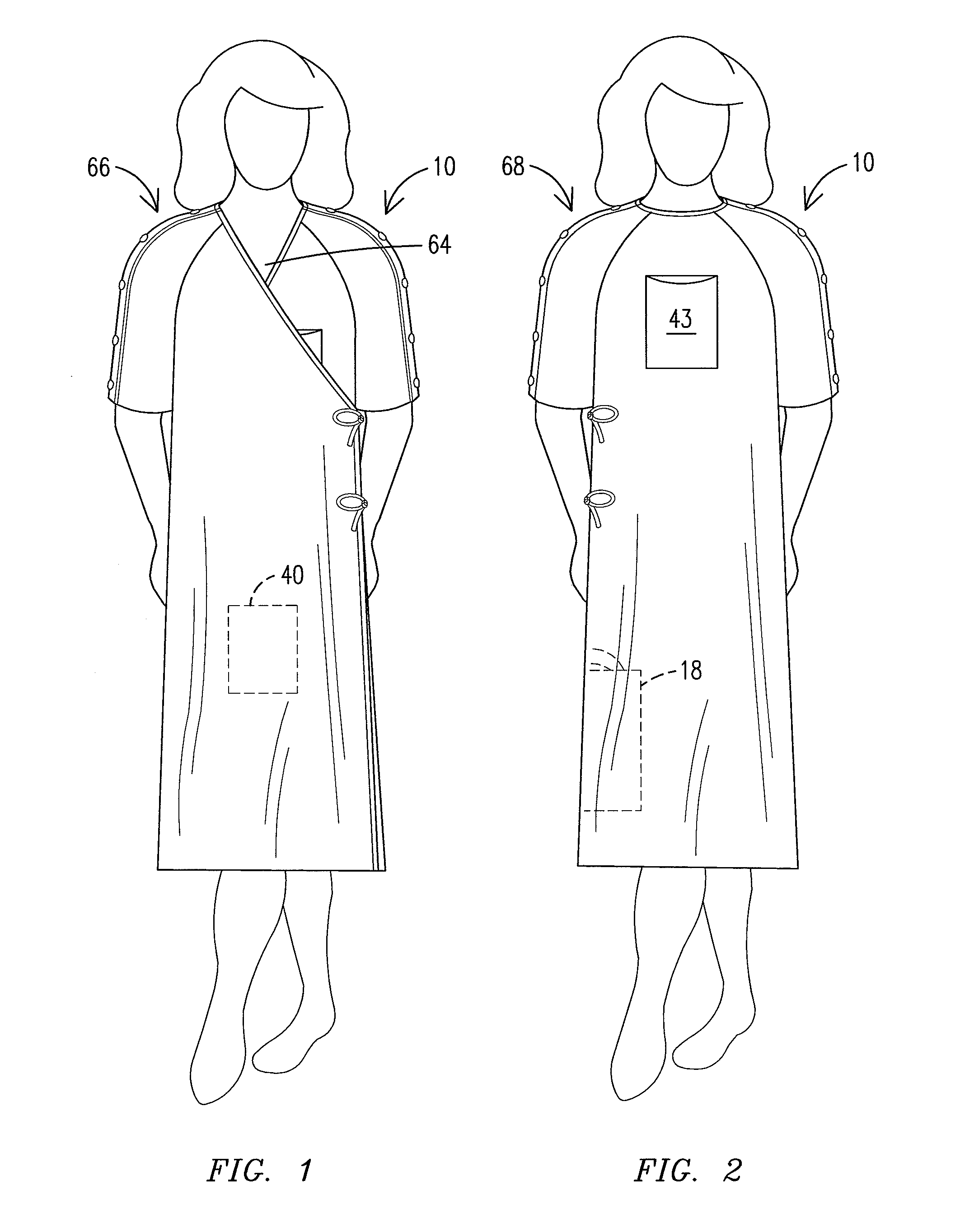 Patient gown for a medical treatment facility