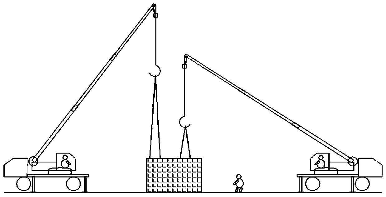 Multi-crane cooperative lifting operation method, device and crane