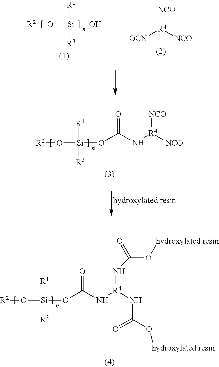 Polysiloxane Modified Polyisocyanates for Use in Coatings