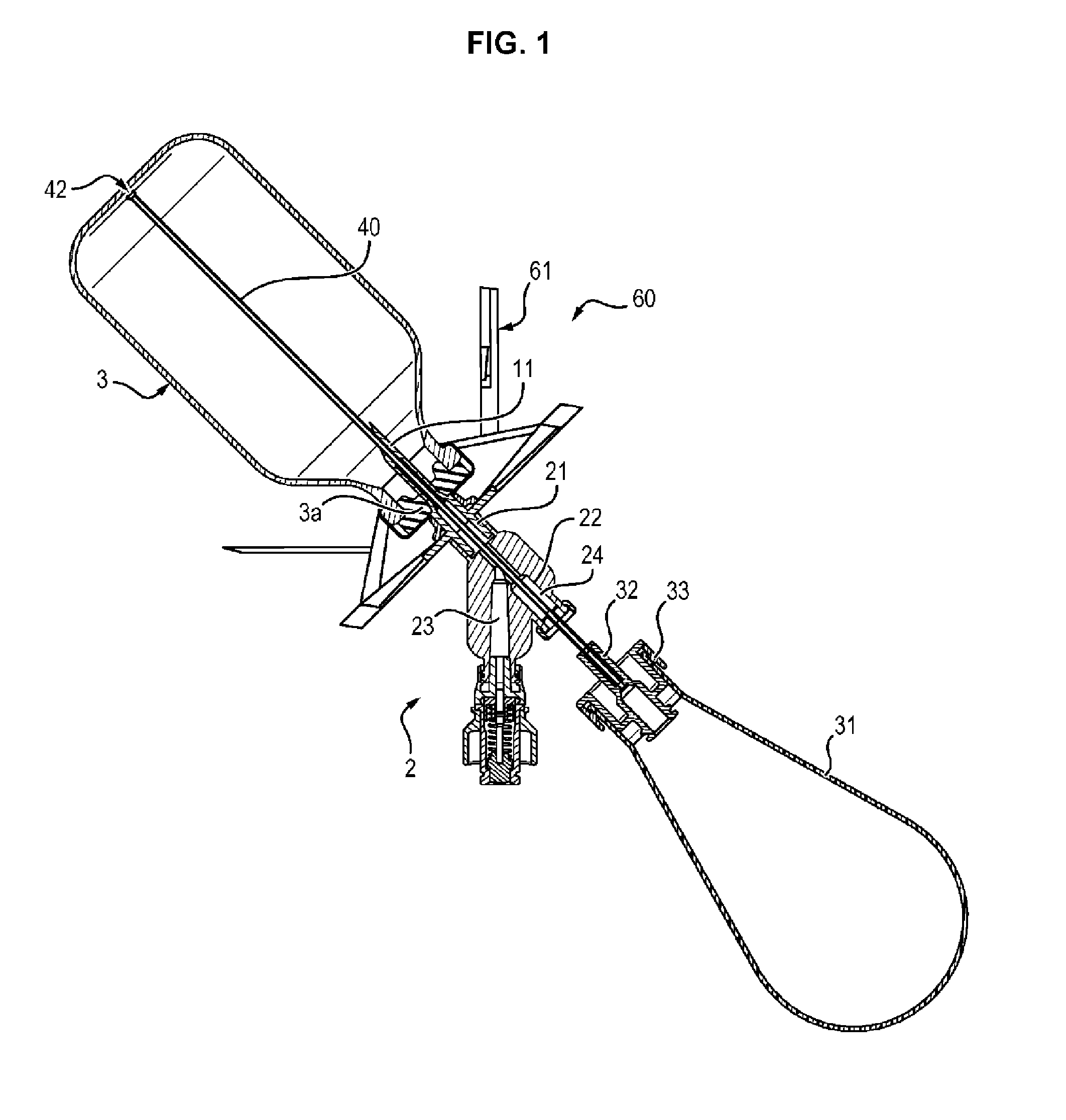 Device for interfacing a vial to be perforated