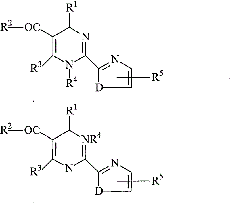 Method for splitting 2-heterocycle substituted dihydropyrimidine racemic compound