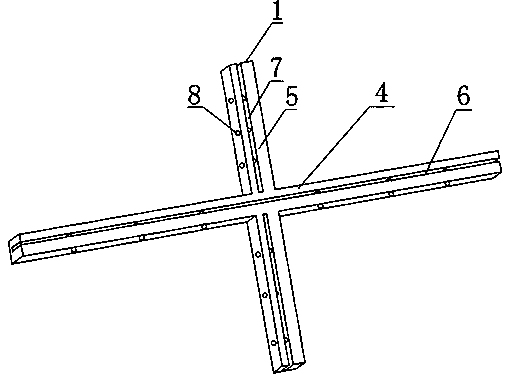 Cross-shaped steel structure reinforcing rib