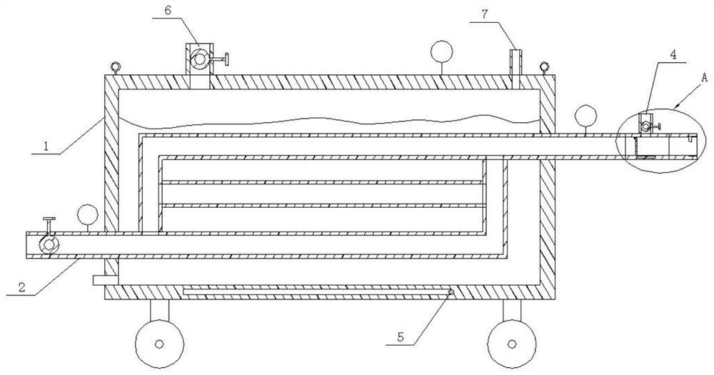 Low-permeability strong-adsorbability coal body heat injection equipment