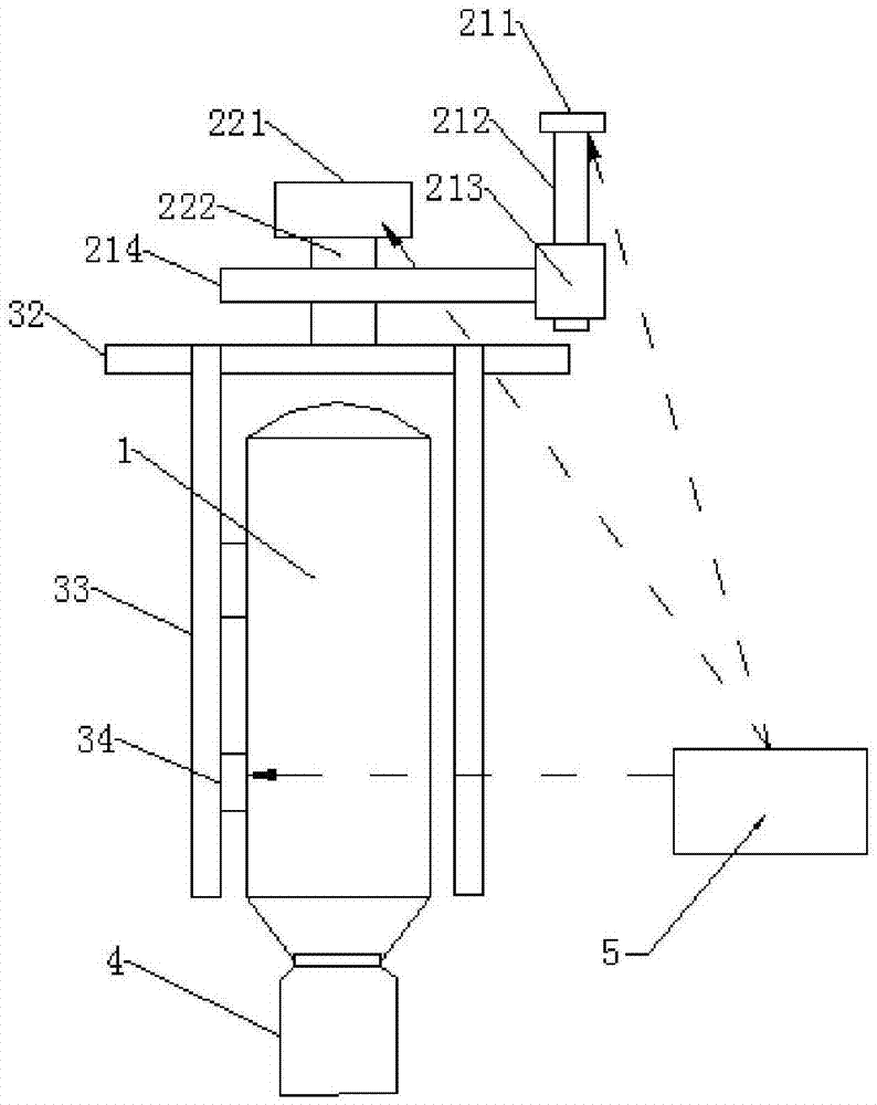 Intelligent vibration dust removing device for reaction tower