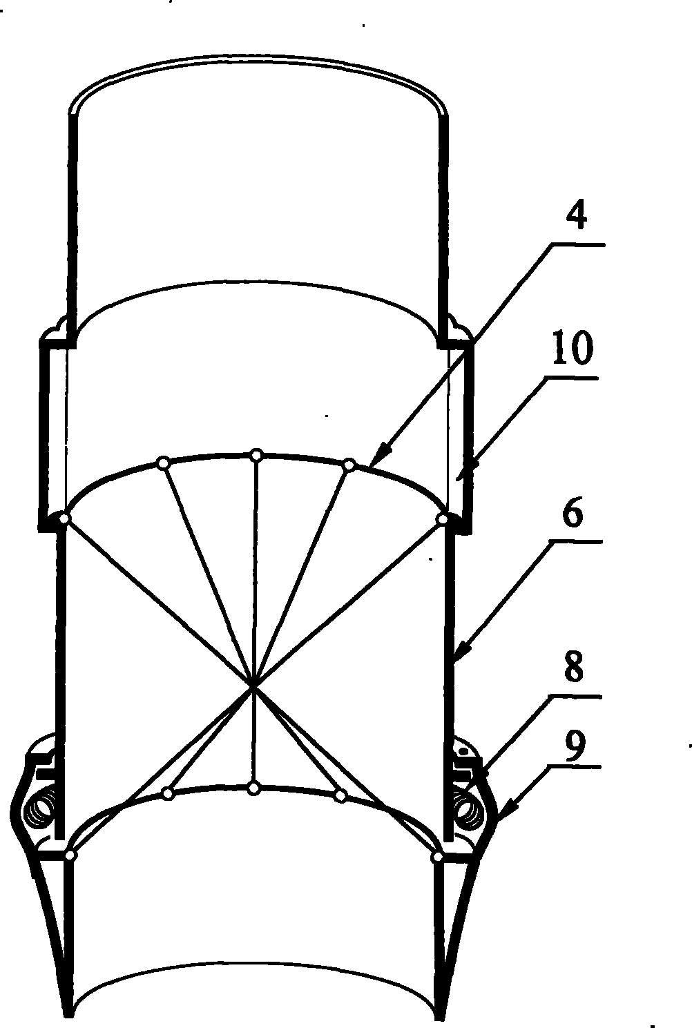Bottom mud column-shaped sampling apparatus