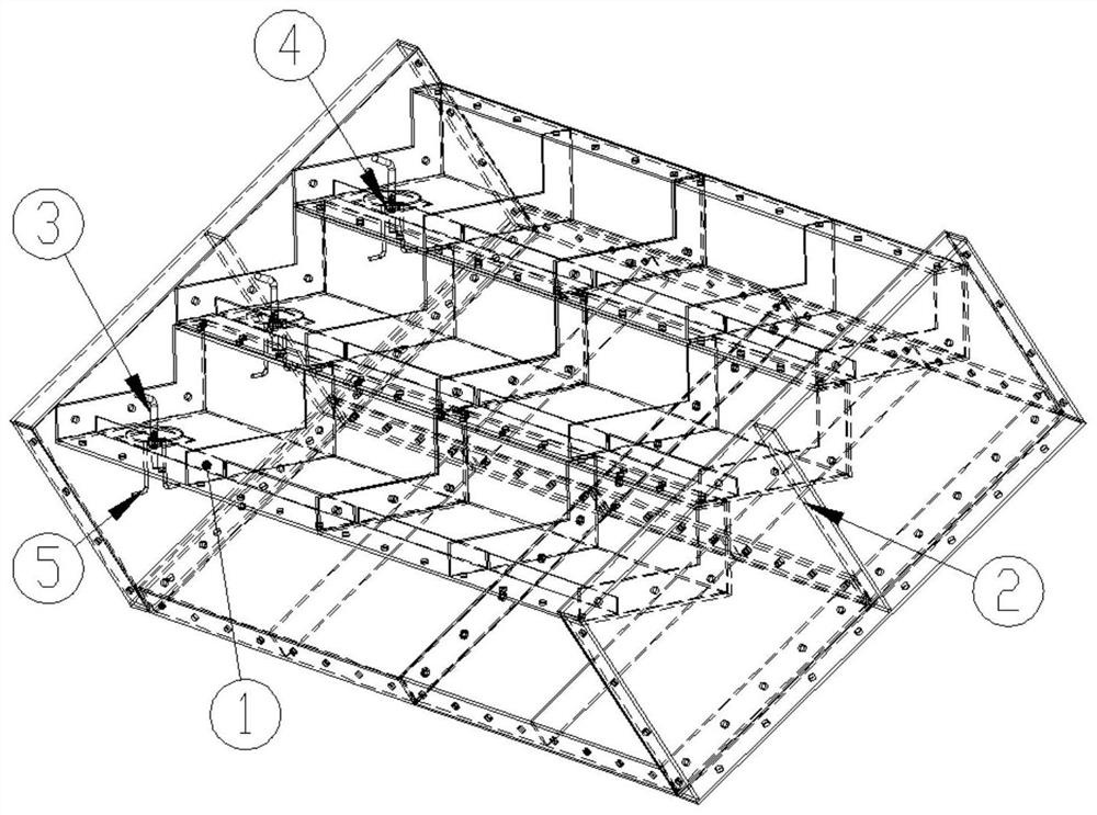 Mounting device and mounting method for aluminum die process stair railing embedded part