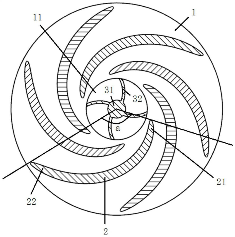 Centrifugal impeller for blood pump and blood pump
