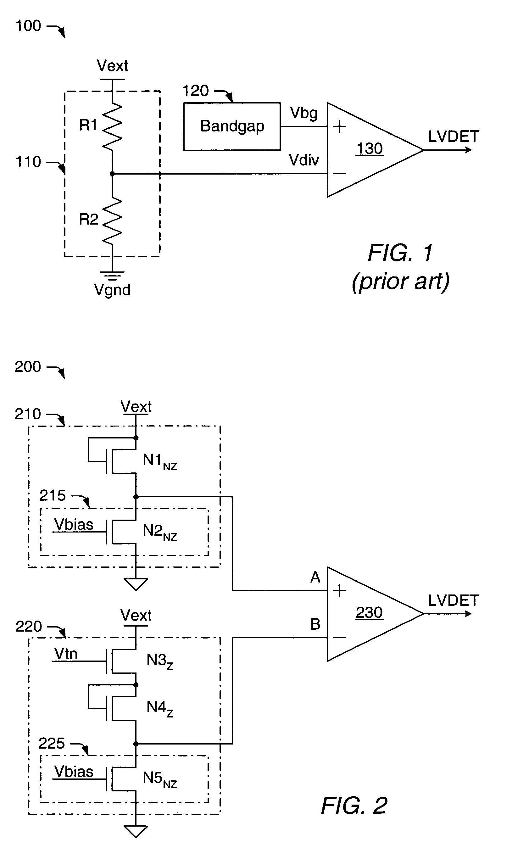 Resistor-less accurate low voltage detect circuit and method for detecting a low voltage condition