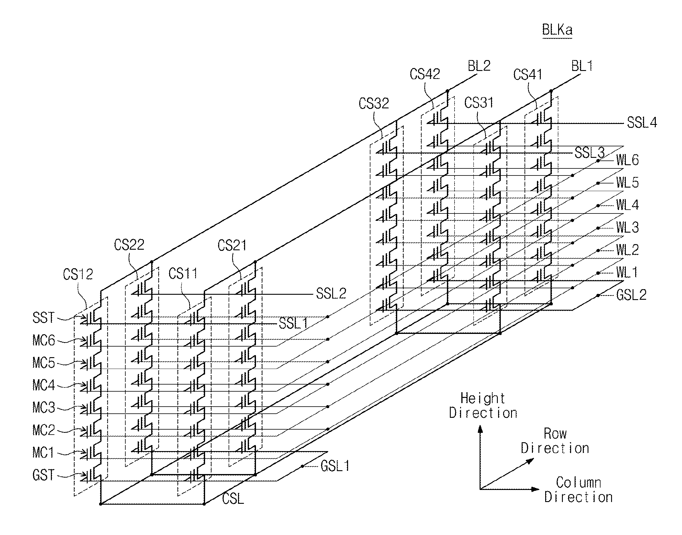 Three-dimensional nonvolatile memory and related read method designed to reduce read disturbance