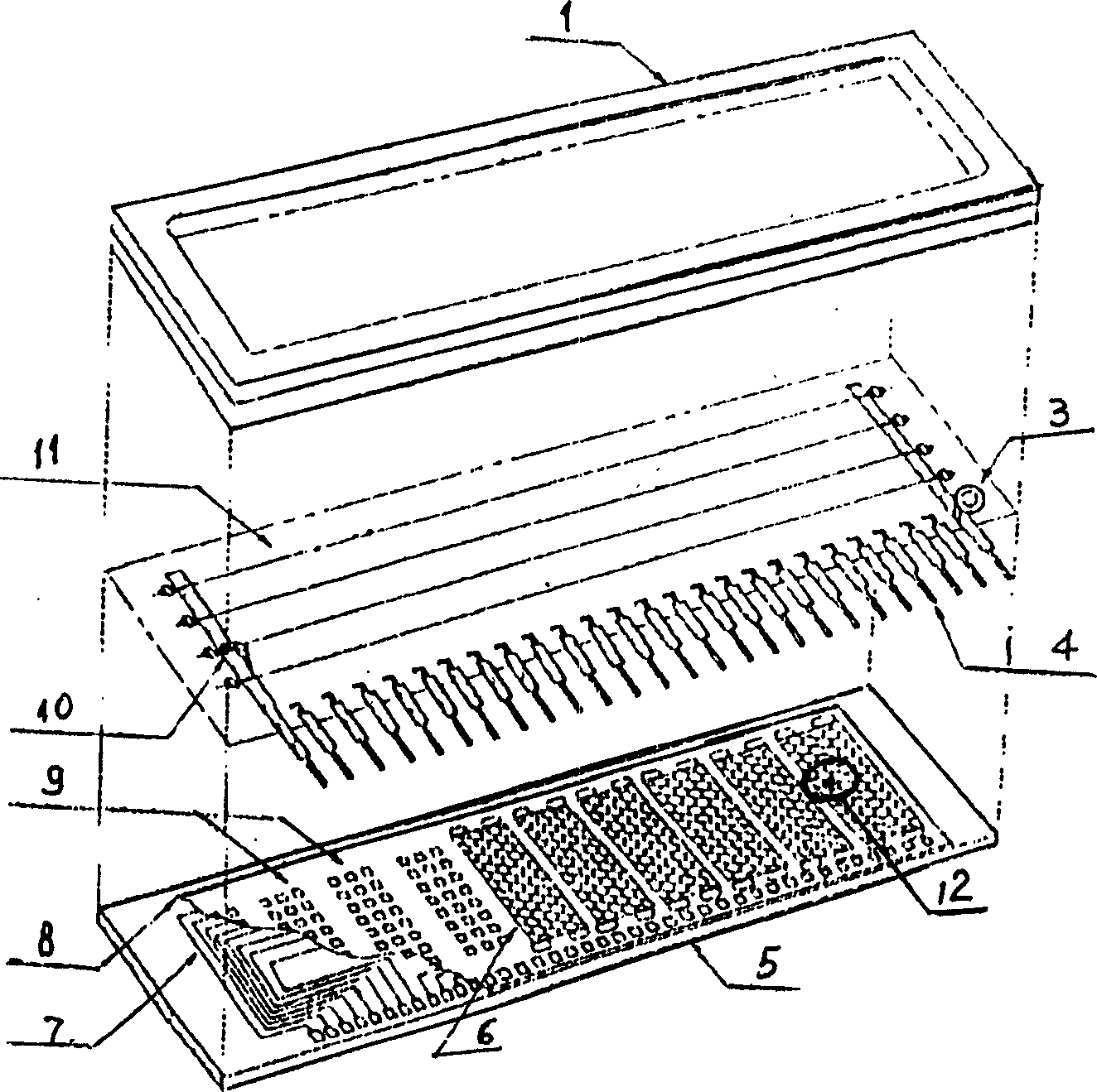 Preparation for vacuum fluorescent displaying device without discharge pipe