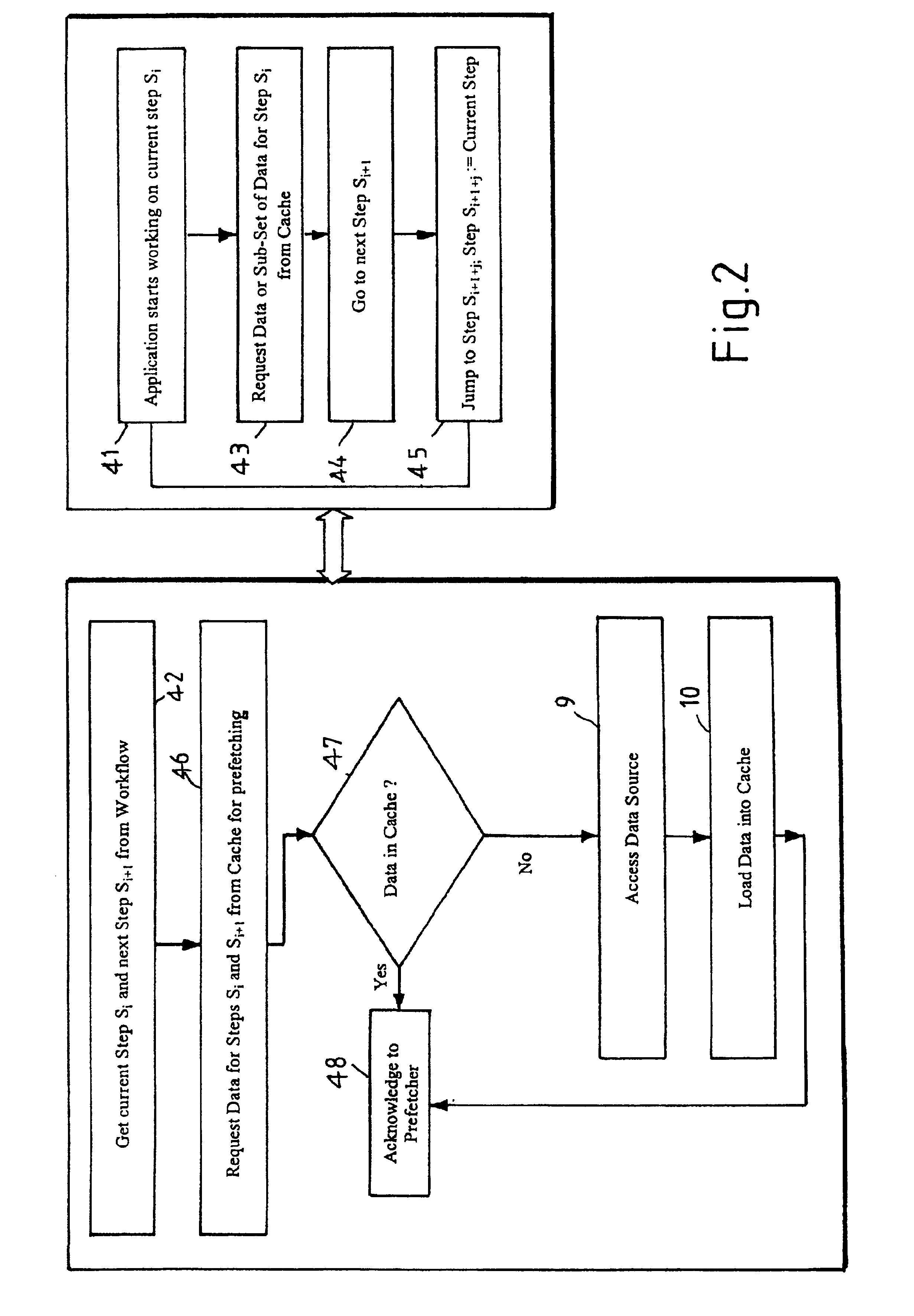 Method and computer system for prefetching of images