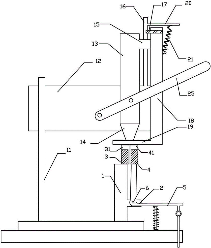 Tube stretching device and tube folding machine