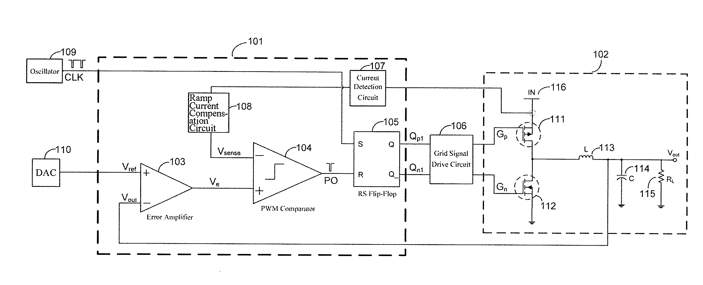 Switching power supply with quick transient response
