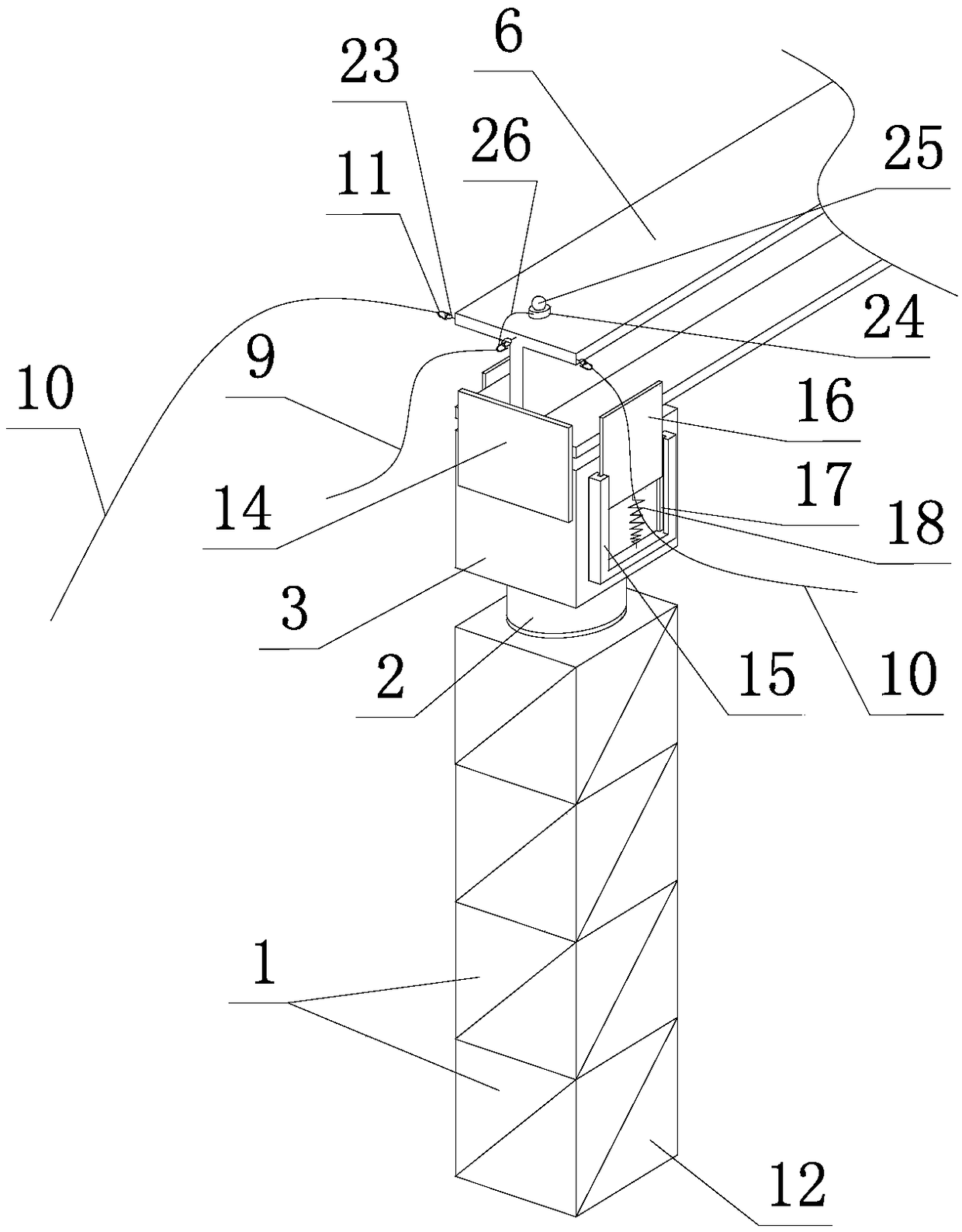 Manual correction device for cantilever steel beam and construction method thereof
