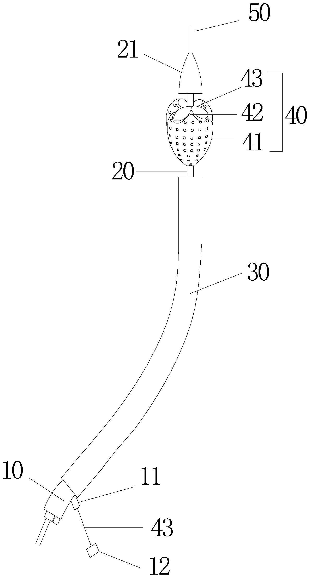 Thrombectomy device and thrombectomy system for aorta and branch arteries thereof