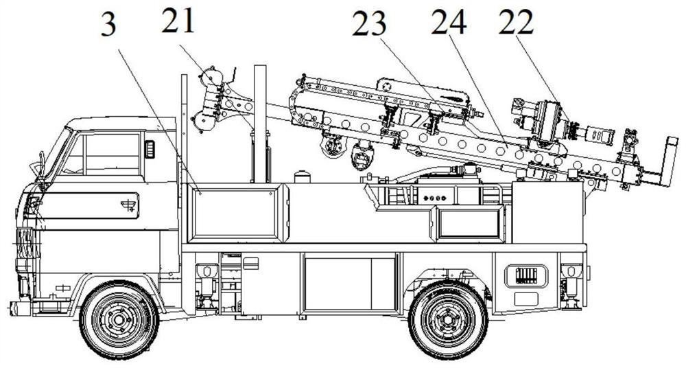 A full hydraulic geological survey drilling rig