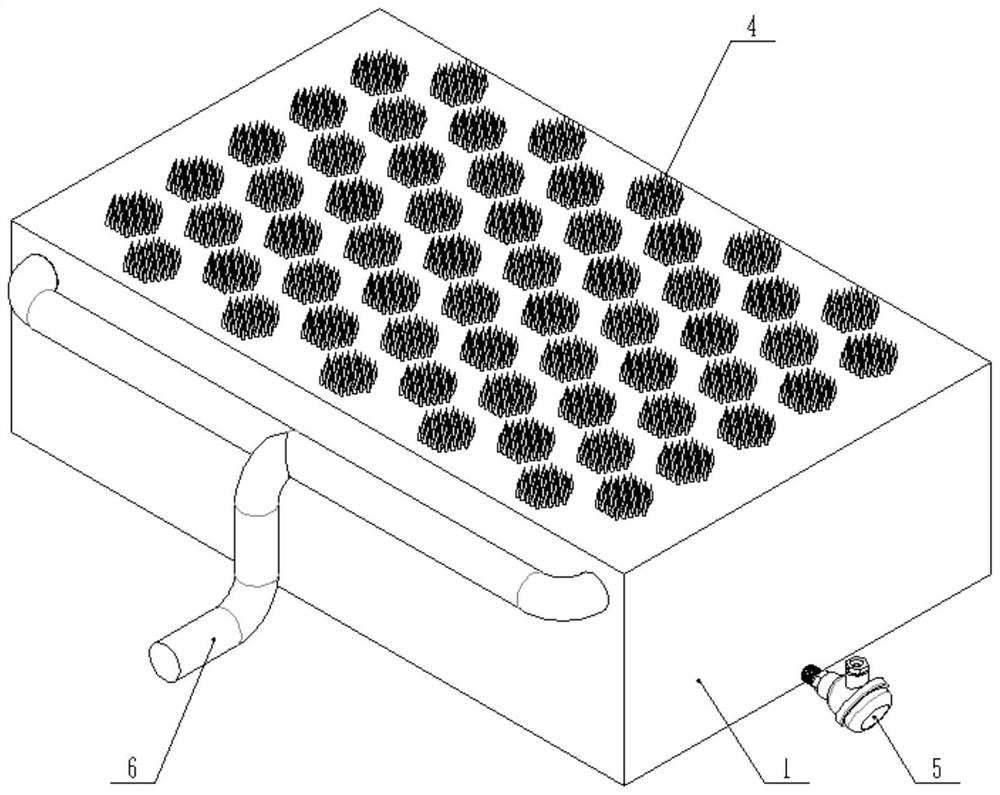 High-power chip heat dissipation system and method with built-in intestinal villus imitating micro-needle ring