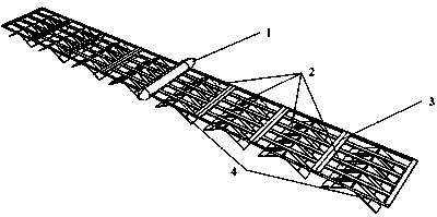 Aerodynamic layout of flapping-wing matrix aircraft