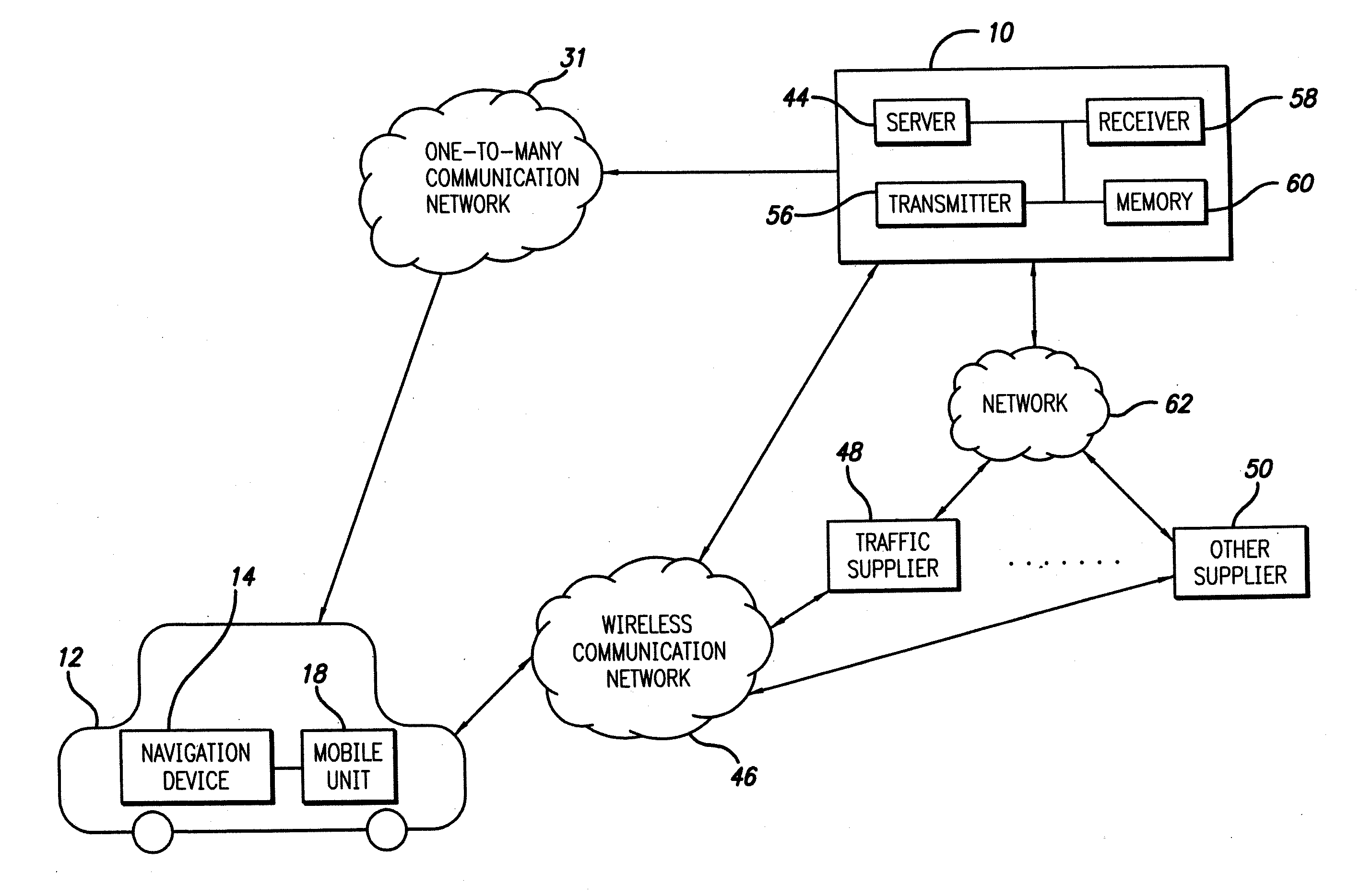Method and system for using traffic flow data to navigate a vehicle to a destination