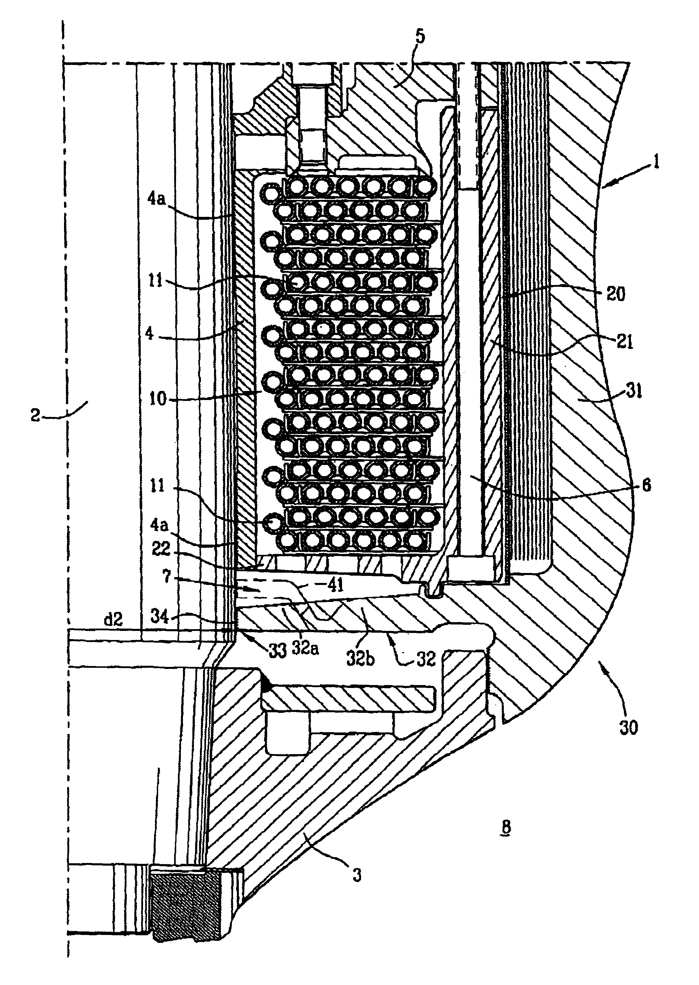 Method of repairing a labyrinth seal of a diffuser in a primary pump of a nuclear power station
