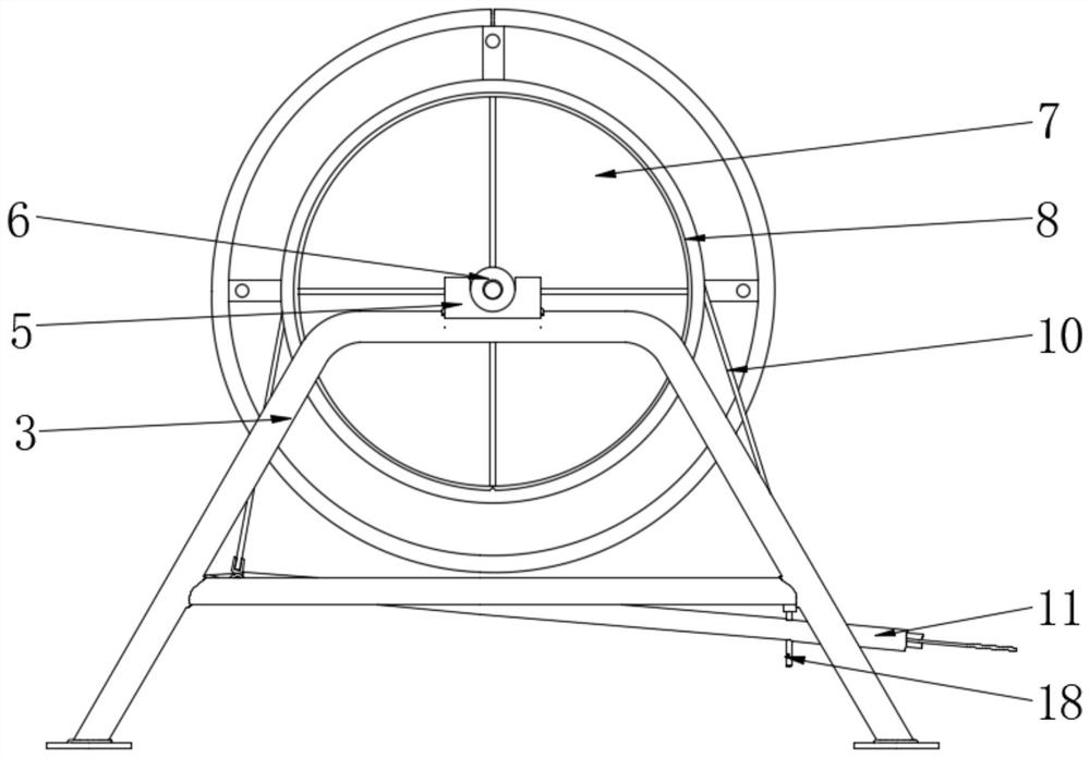 Anti-shaking pay-off rack used for electric power construction