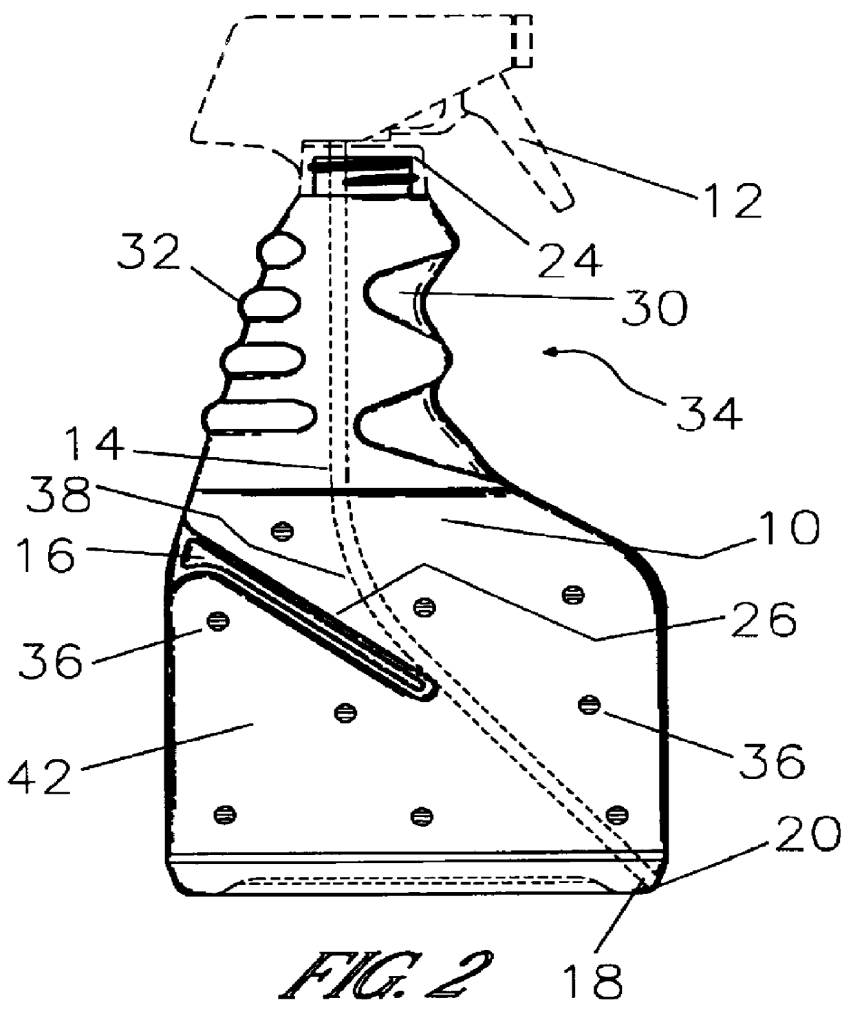 Trigger spray container with integral straw guide