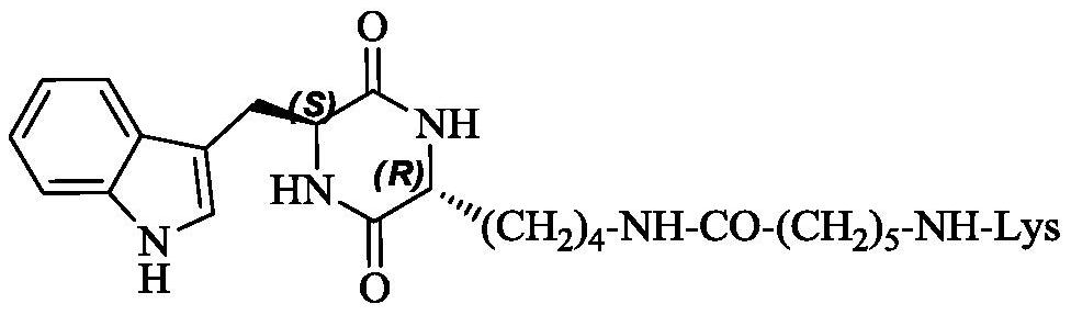 3r-indolemethyl-6s-lys modified piperazine-2,5-dione, its synthesis, activity and application